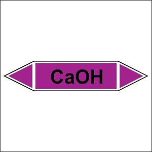 Знак маркировки трубопровода CaOH - двусторонние направление
