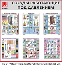 Стенд Сосуды работающие под давлением, 6 плакатов А3, Логотип (1200х1200; Пластик ПВХ 4 мм, алюминиевый профиль; Алюминиевый профиль)