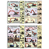 Информационный плакат Одноковшовый экскаватор. Безопасность земляных работ
